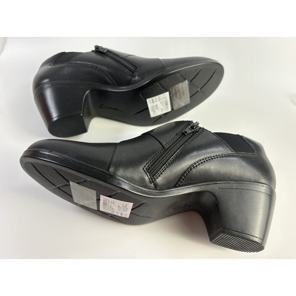 Clarks Emily2 London Women's Size 6.5M Black Leather Block Heel Comfort Shoe New - Picture 9 of 11